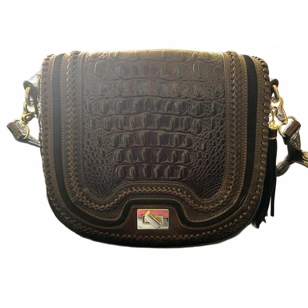 Brahmin Brown Leather Saddlebag
